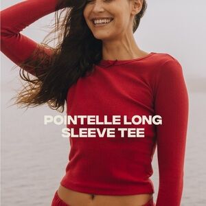 Daily Drills Vintage Red Pointelle Long Sleeve